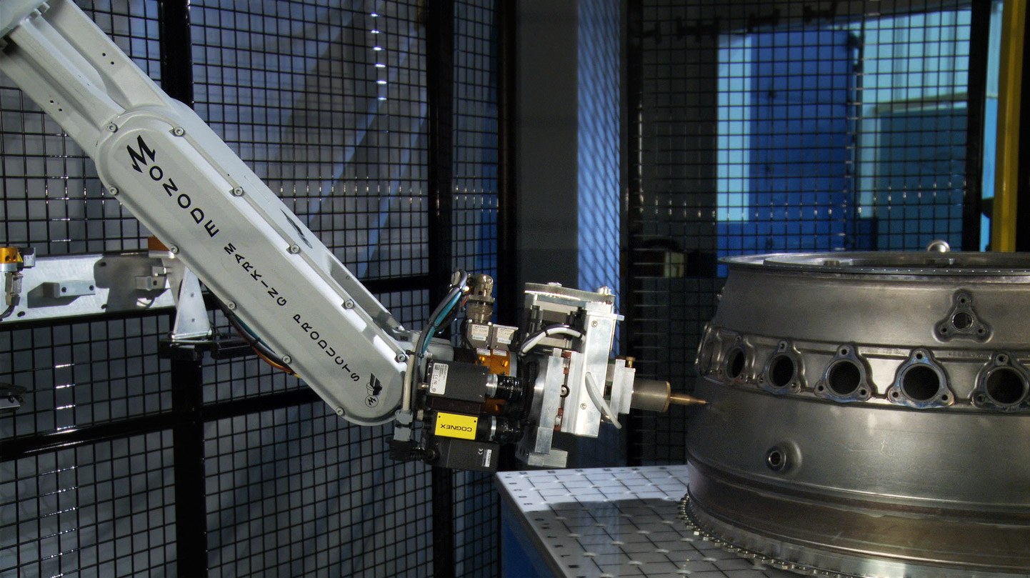 vision guided robot for aerospace component marking