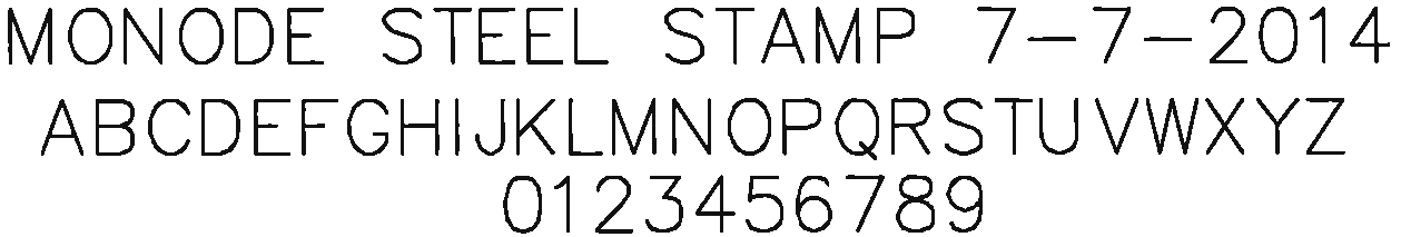 Steel stamp: normal character stamp